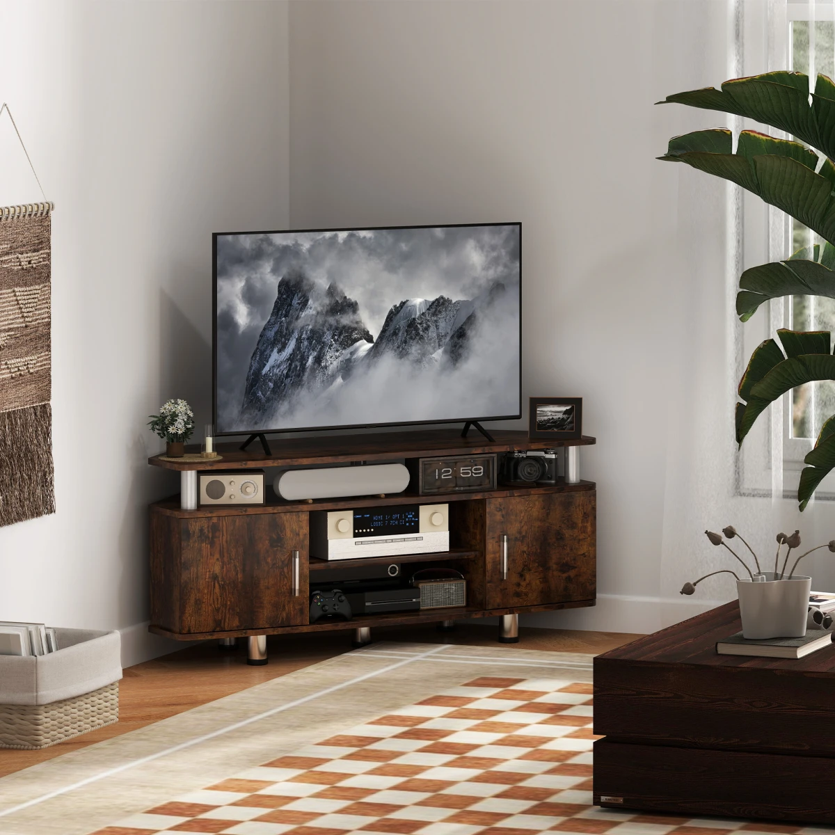 HOMCOM TV Unit Cabinet 120cm Length Storage Living Room by HOMCOM