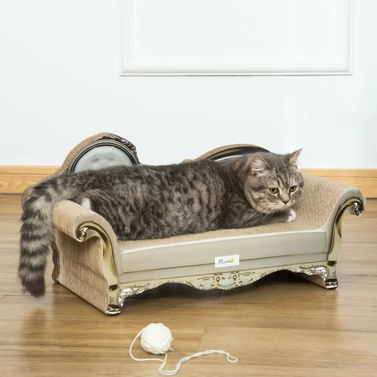 Unbranded Cat Scratching Bed Pet Scratcher Modern Furniture w/ Catnip - Brown Pawhut - Cat Beds