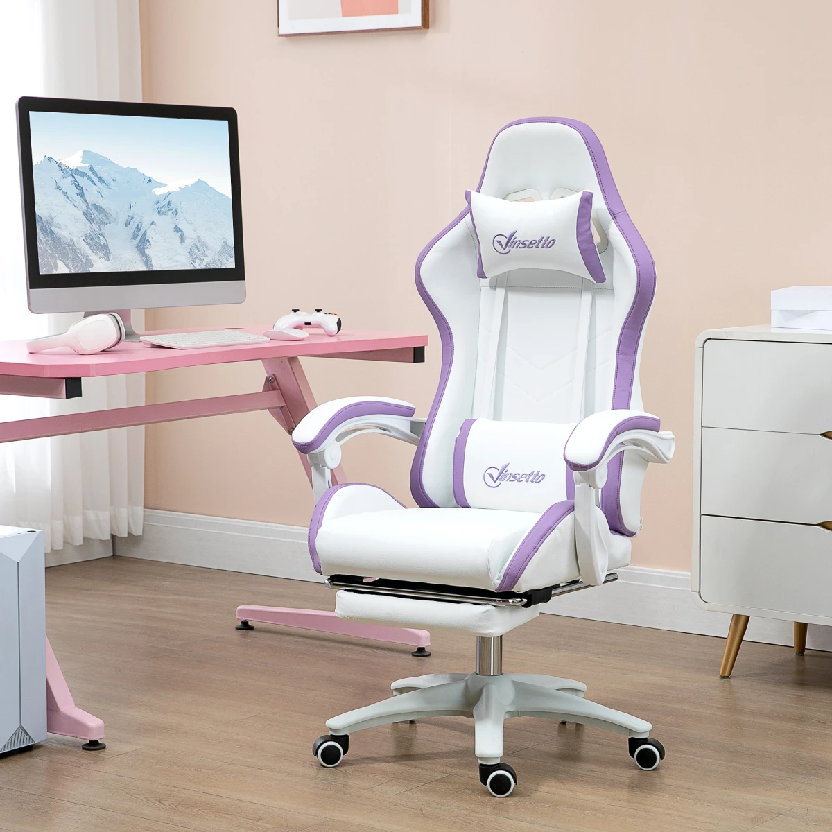 Vinsetto Vinsetto Racing Style Gaming Chair FullSize 135Degree Recline Footrest for Gamers - Office Chair