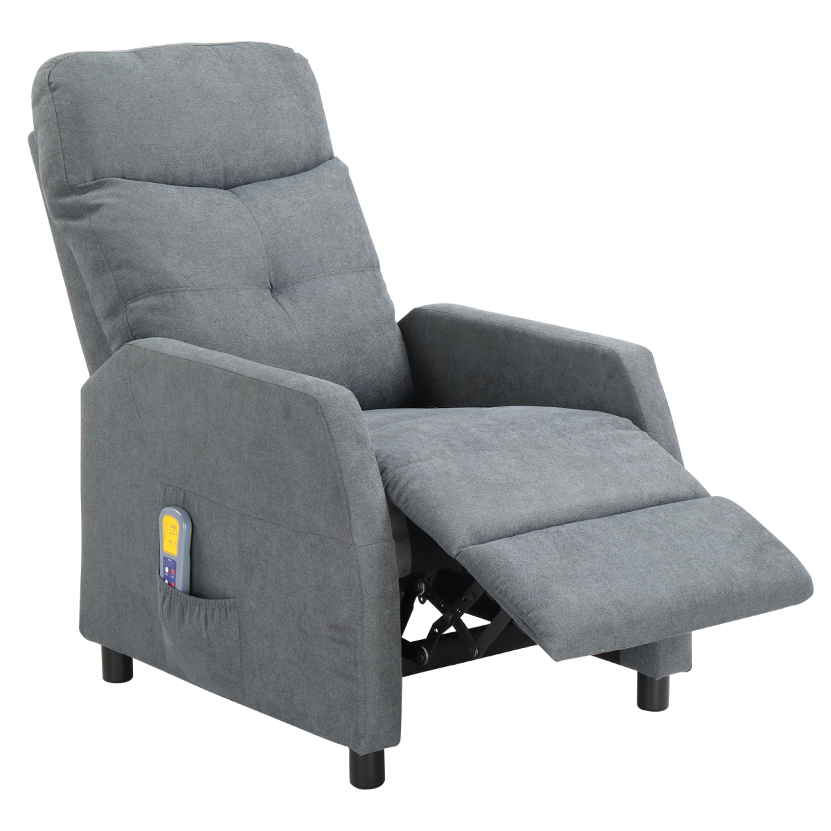 Fabric With 6-Point Massage Heating Function Recliner Light Gray - from N/A
