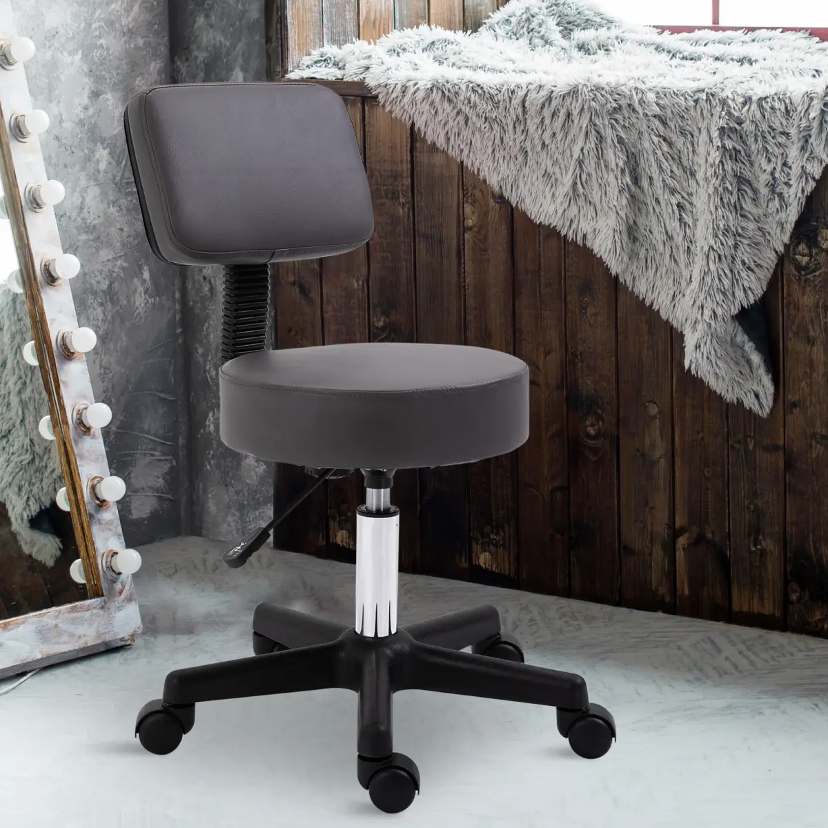 HOMCOM Desk Top Storage Organizer Office Chair With Drawers Shelf Book Holder, Adjustable 43-55 cm, HOMCOM - Office Chair