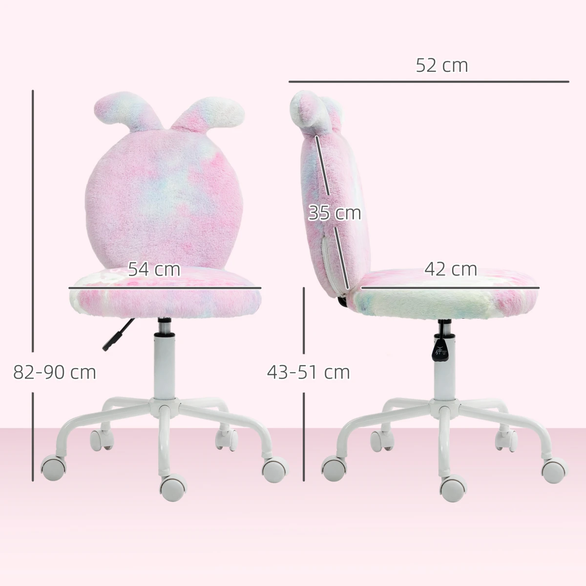 N/A Plush Office Chair 43-51 cm Faux Fur Home Office - Office Chair