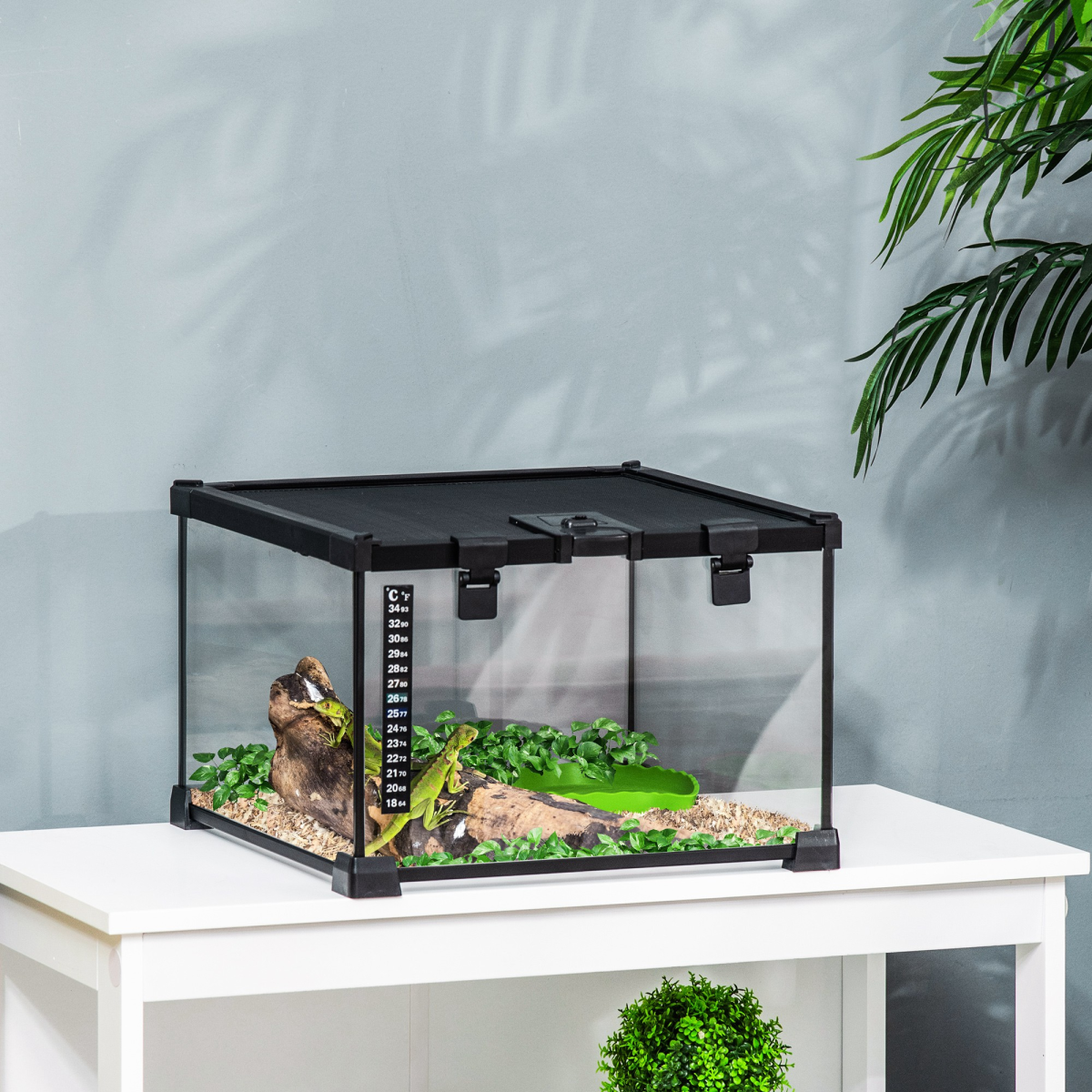 Glass Reptile Terrarium Habitats for Lizards, Frogs, Snake Pawhut - from Unbranded