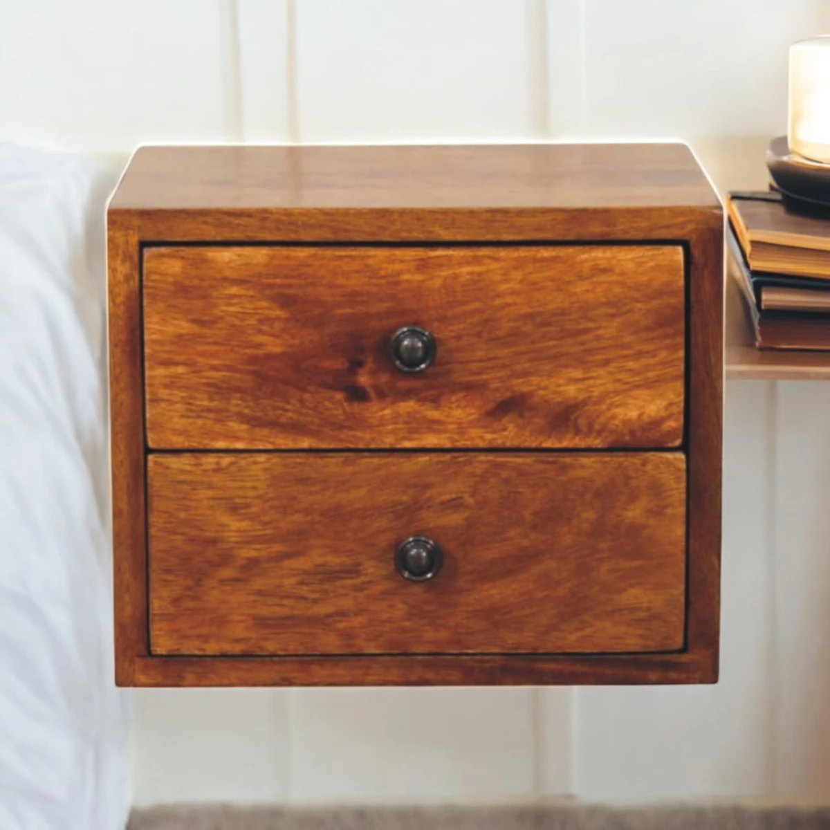 Artisan Solis Nightstand 2-Drawer Wall Mount by Artisan Furniture