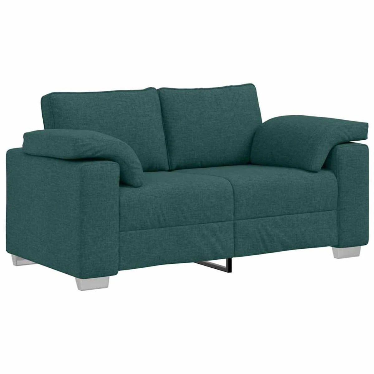 VidaXL Comfortable Fabric Sofa 160 x 77 x 82 cm Dark Green Cushion For Modern Living Rooms And Family Relaxation by vidaXL