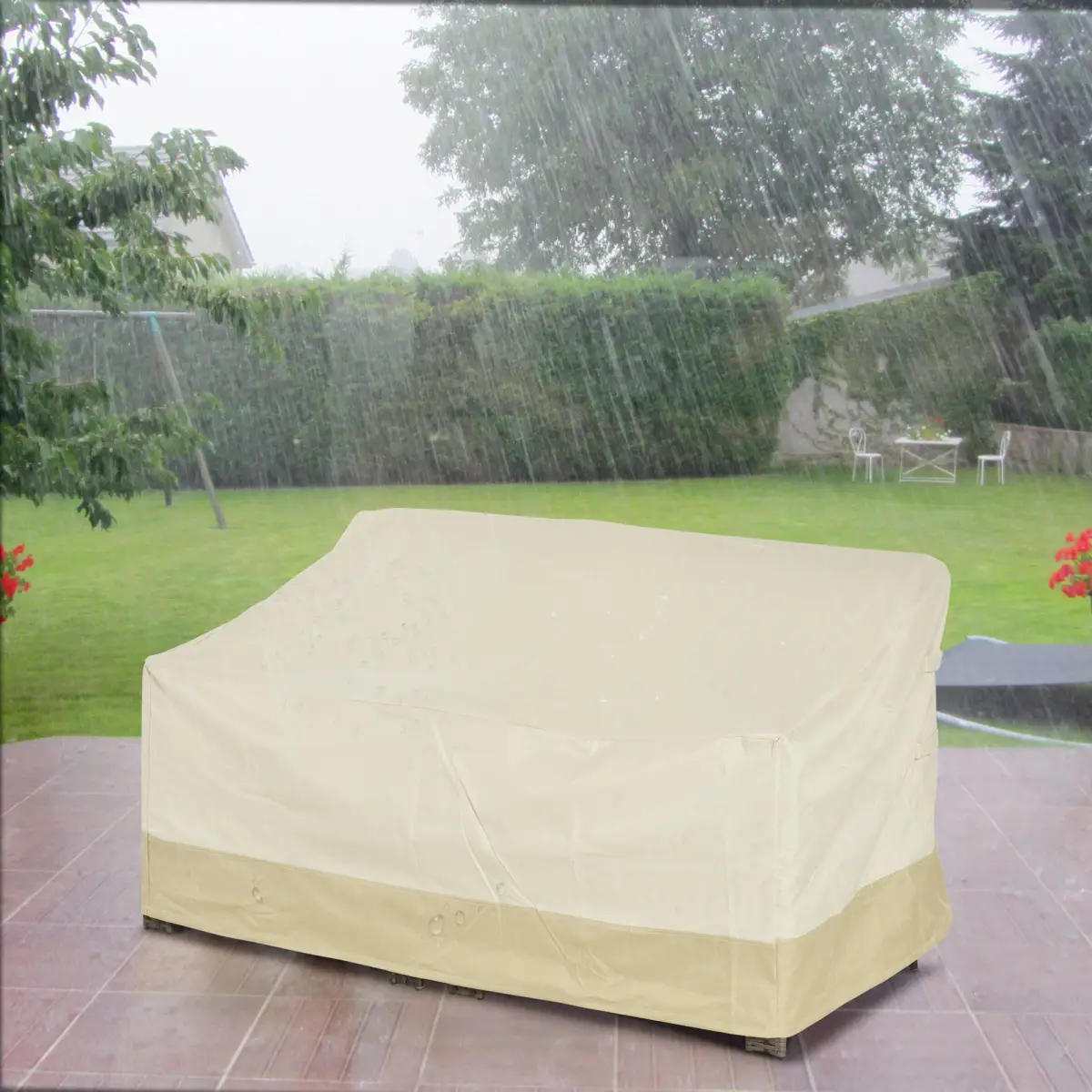 Outsunny Waterproof Furniture Cover For 3 Seat Rattan Sofa - Cover