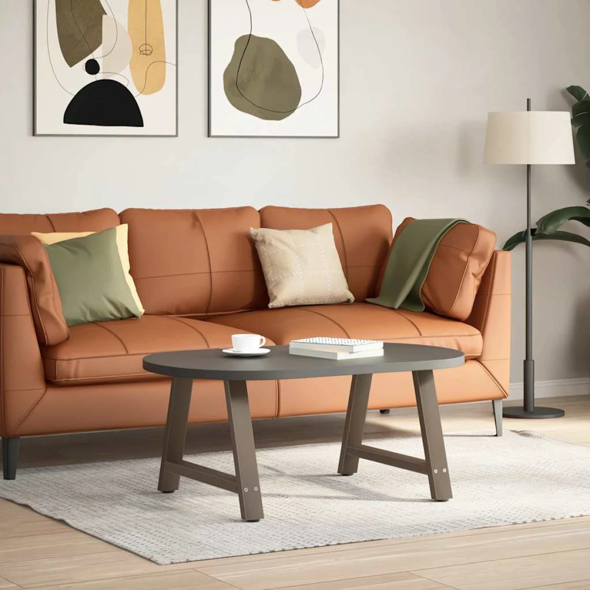 vidaXL VidaXL A Shaped CoffeeTable Legs 70x42cm SteelDIY - Coffee Table