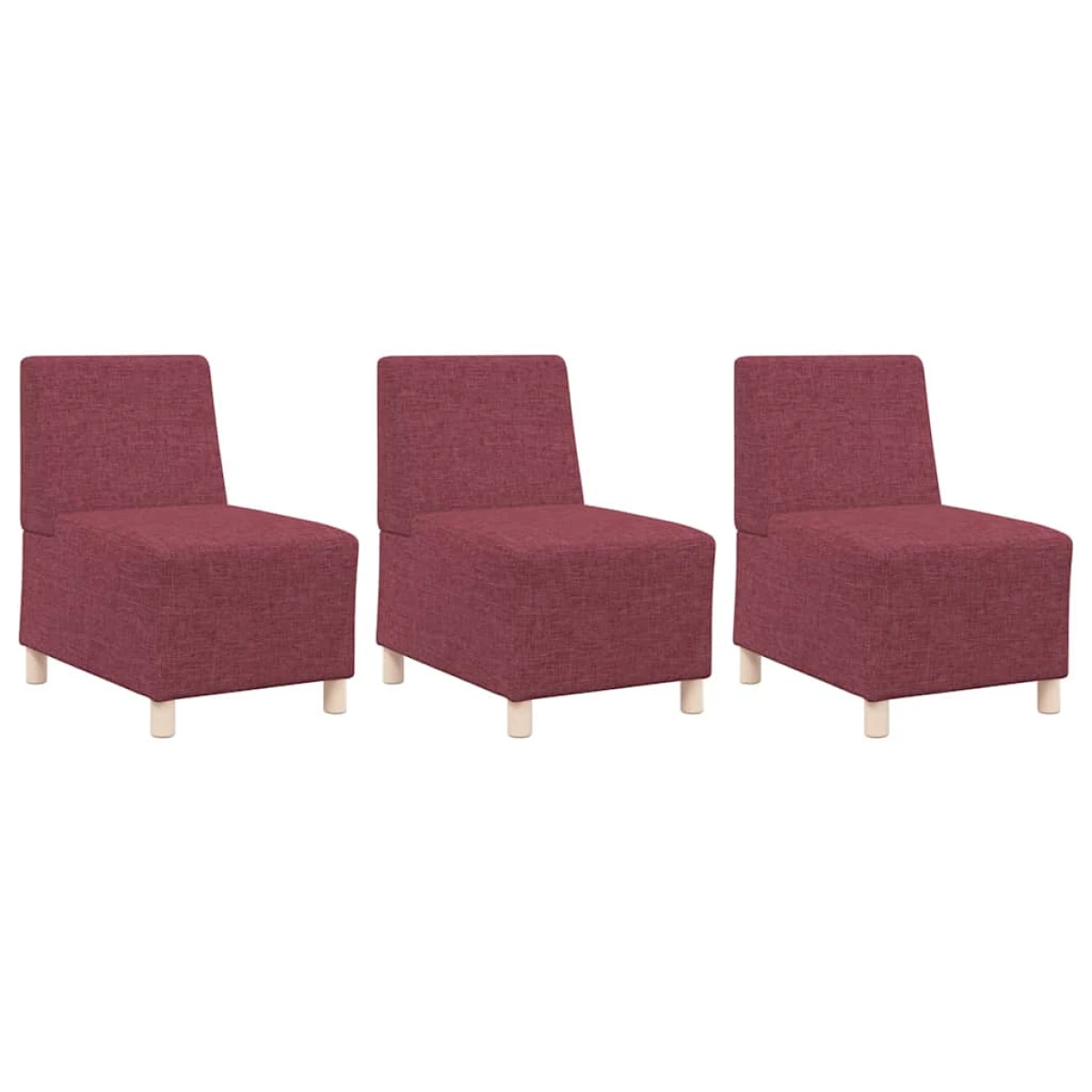 VidaXL Armless Sofa 55x74x82 Fabric Red Living Room by vidaXL