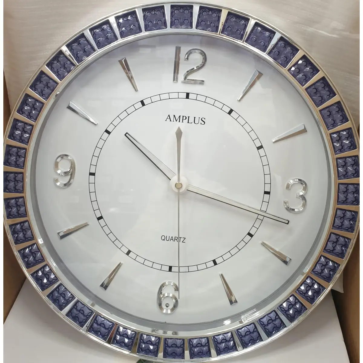 Amplus Amplus Wall Clock with Sweep Movement PW182BL - Clock