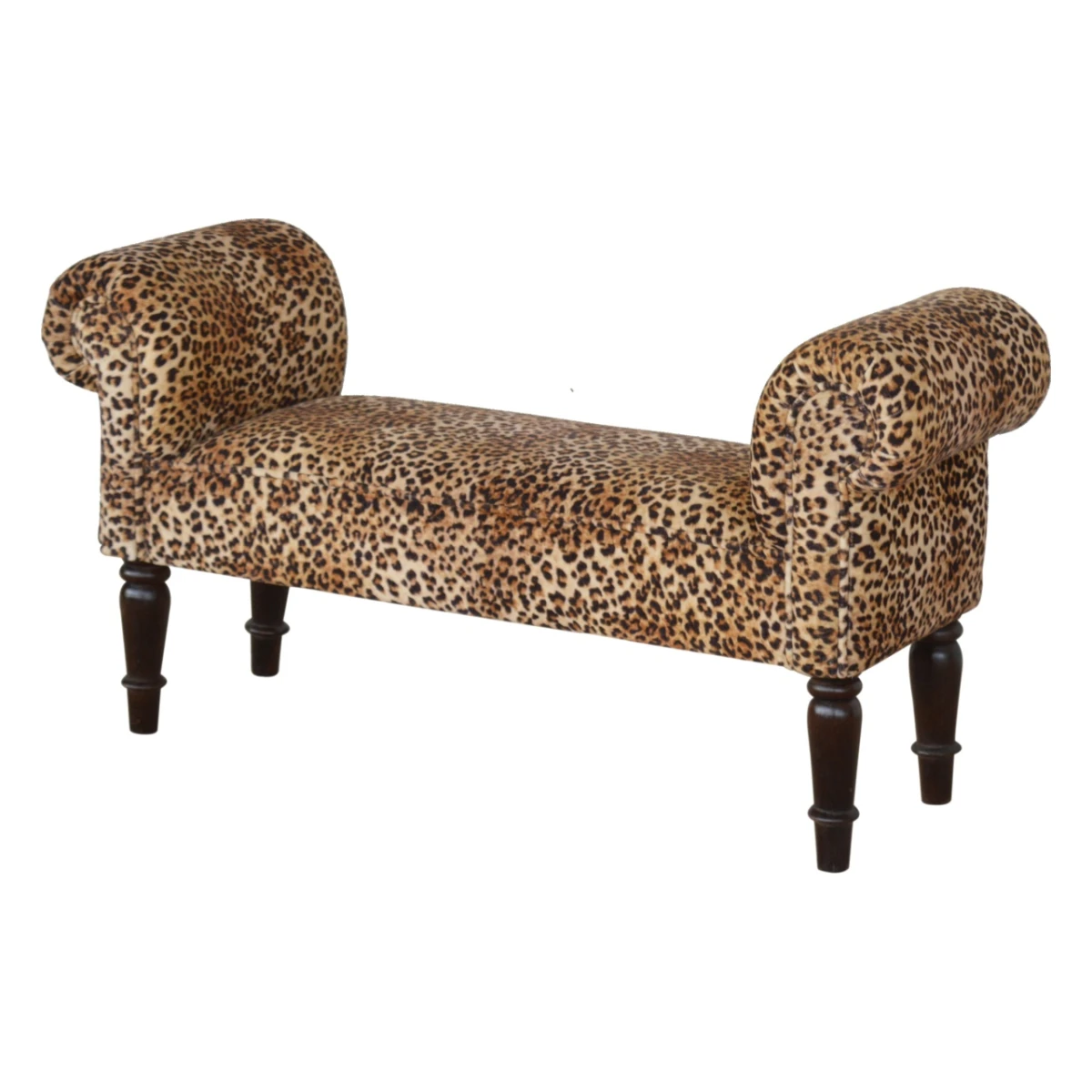 Artisan Bench Compact Leopard Velvet Hallway by Artisan Furniture