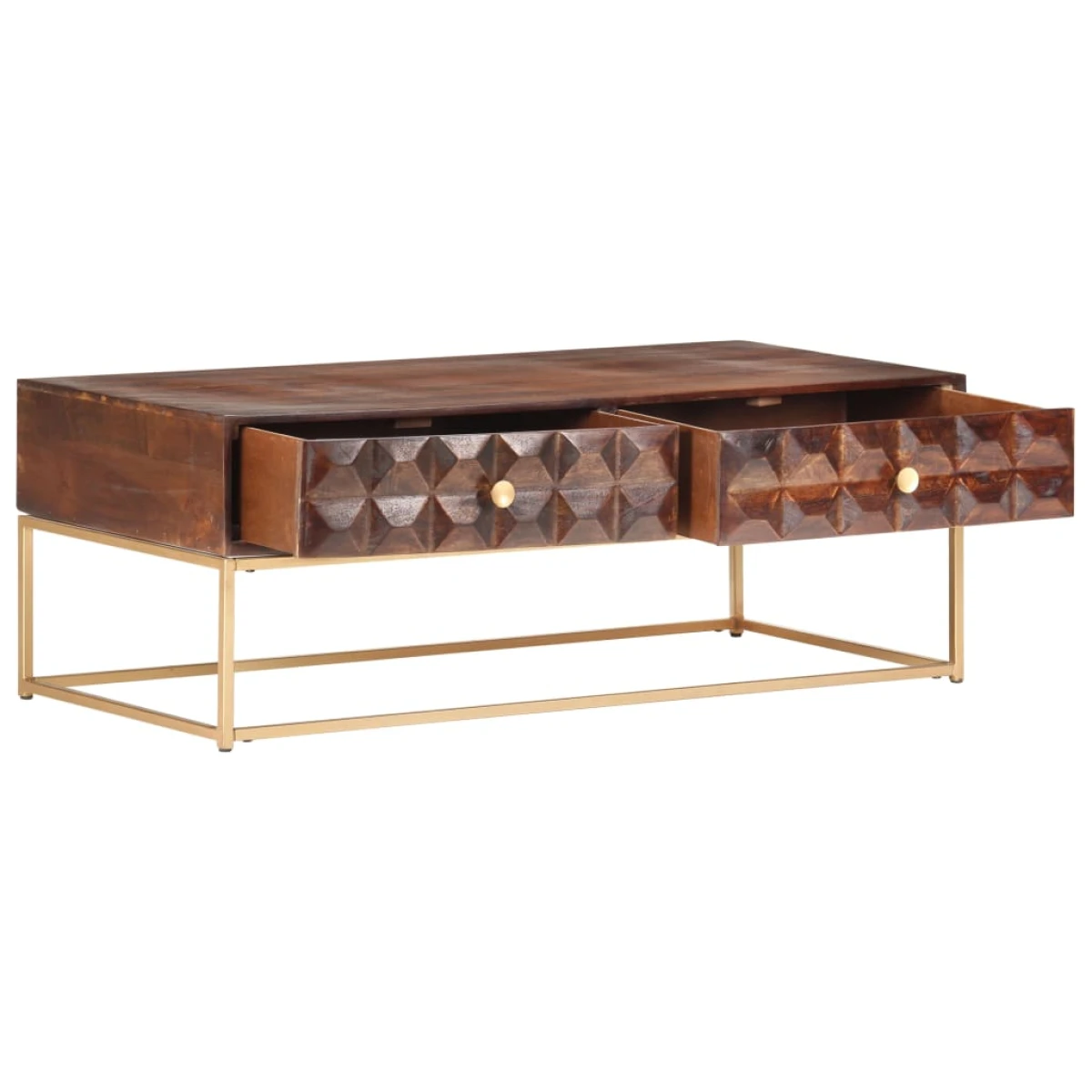 VidaXL Coffee Table 112x50x40 Solid Mango Wood by vidaXL