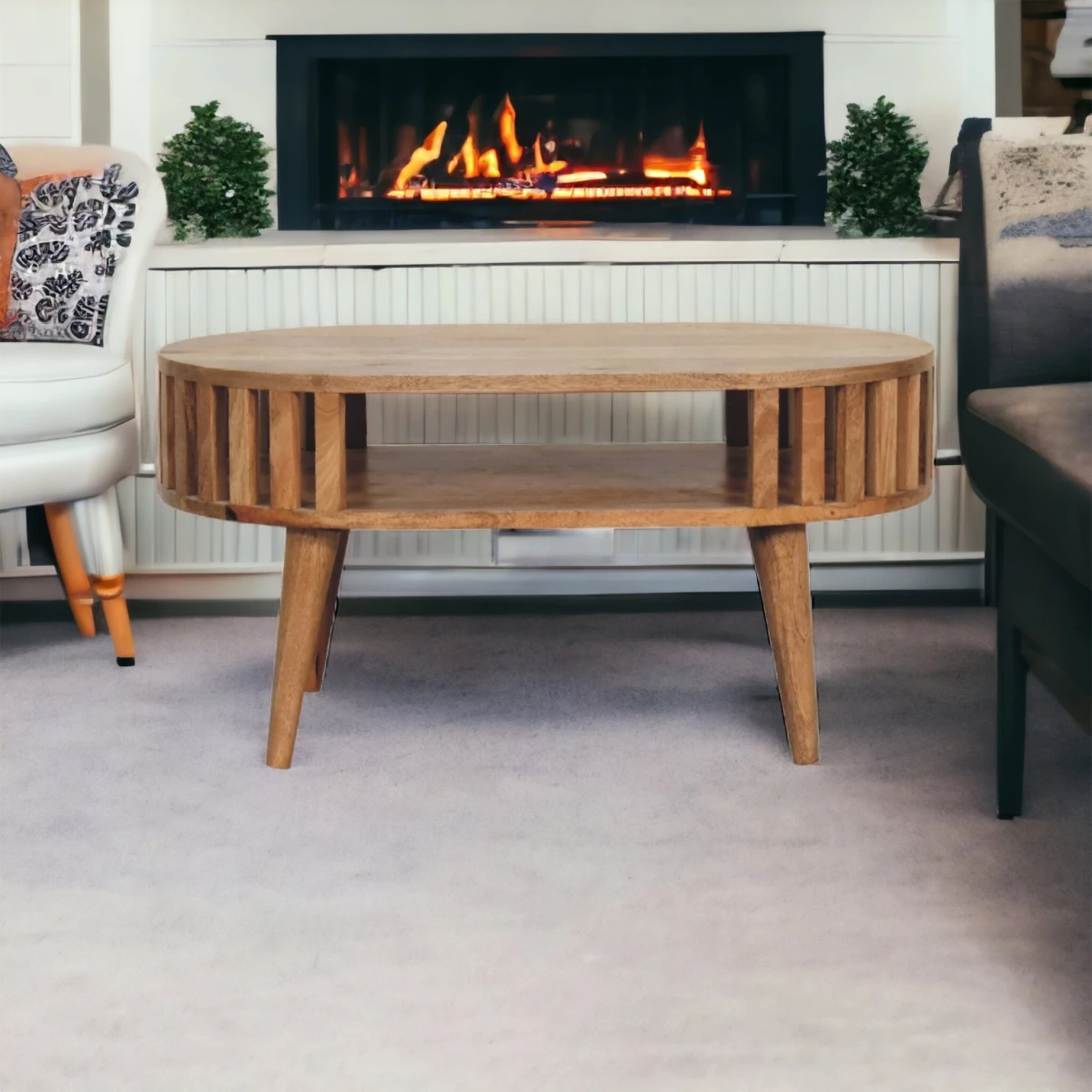 Artisan Furniture Ariella Coffee Table Oval Solid Mango Living Room - Coffee Table