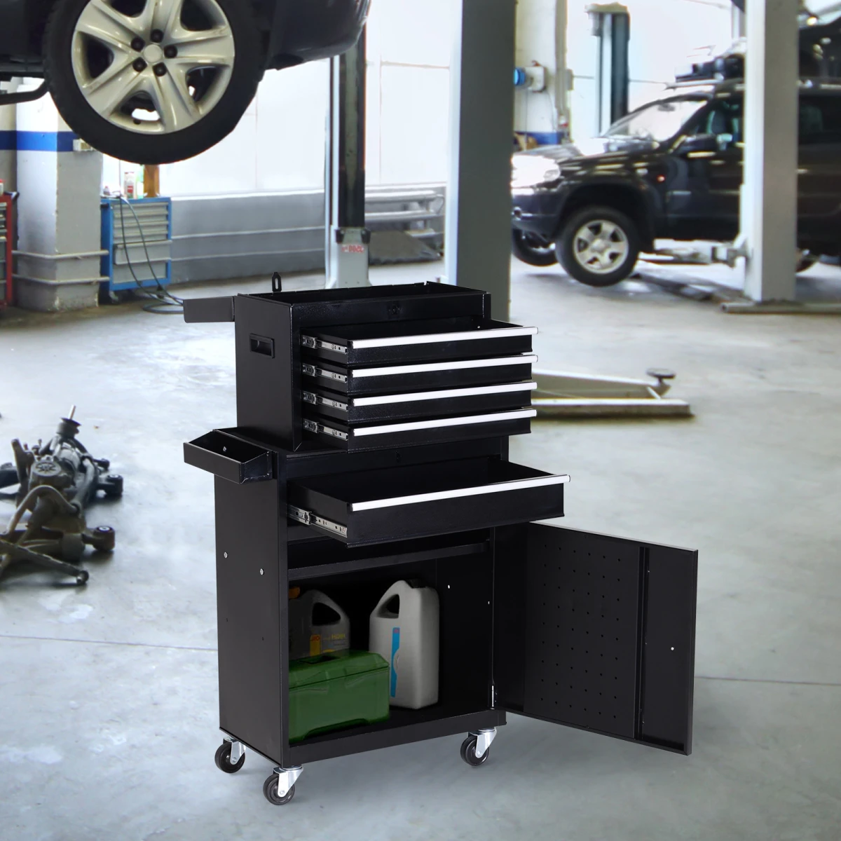 Durhand 4 Drawer Rolling Tool Cabinet With Lock by DURHAND