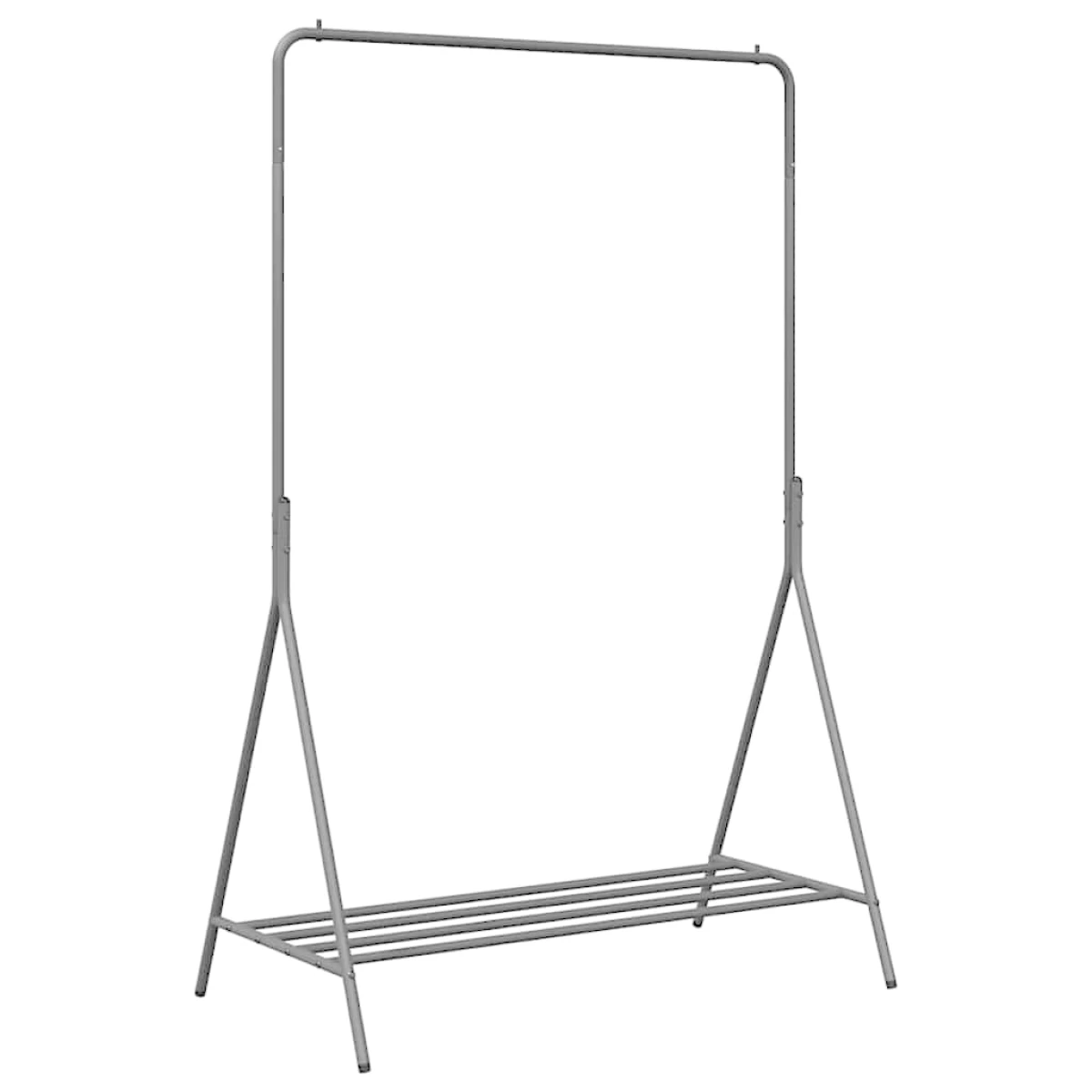 vidaXL Clothes Rack With Shelf 100 x 56 x 154 cm Steel Black Space Saving Design For Small Spaces by vidaXL