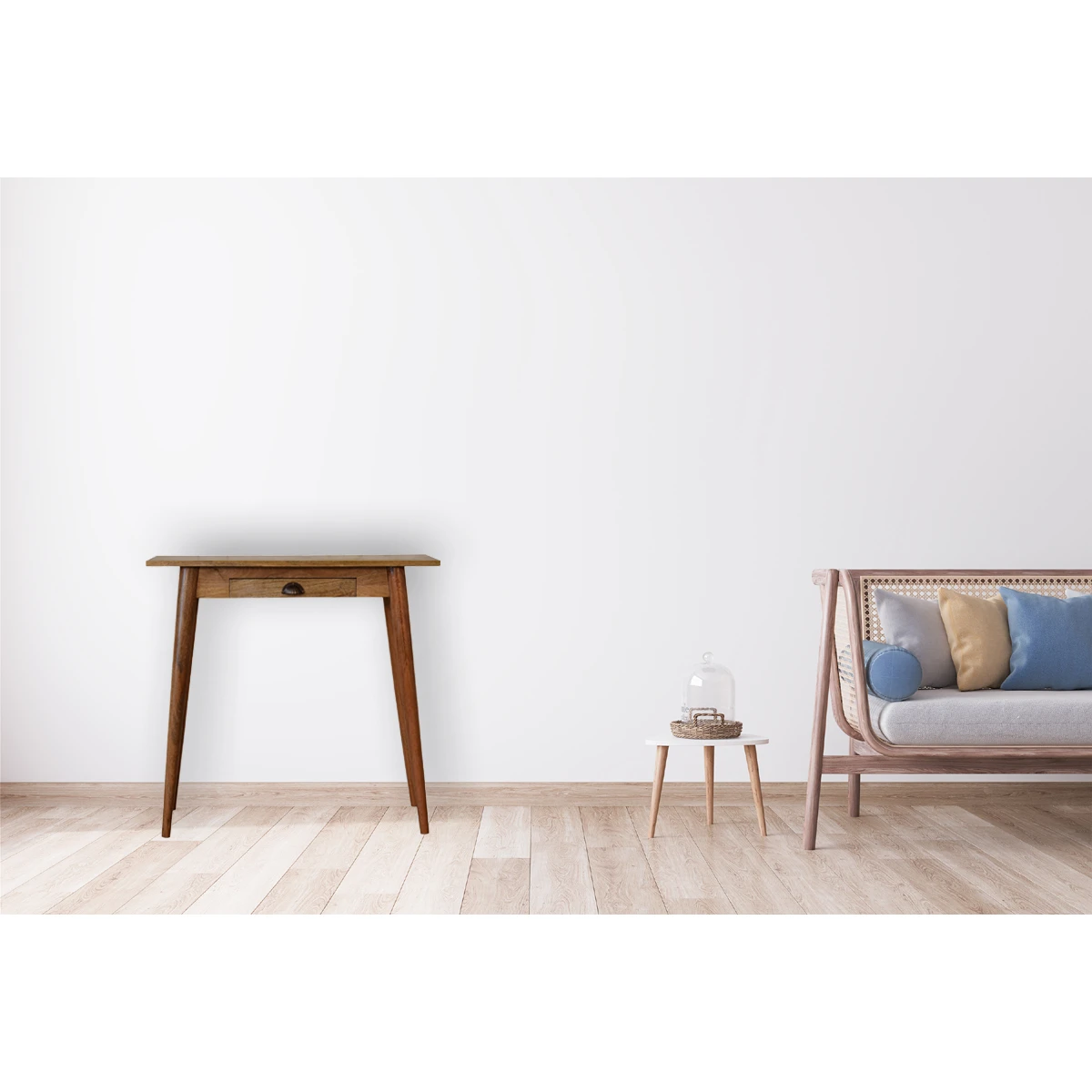 Artisan Nordic Desk Mini Brass Shell Handle Small by Artisan Furniture