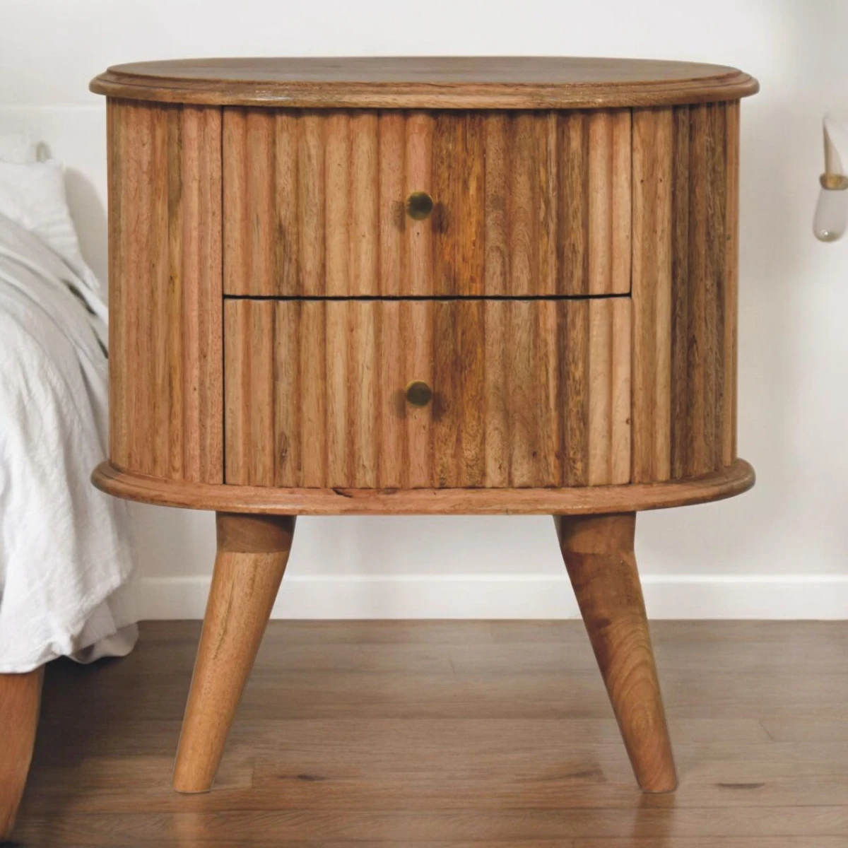 Artisan Bedside Table Compact Three Drawer Home by Artisan Furniture