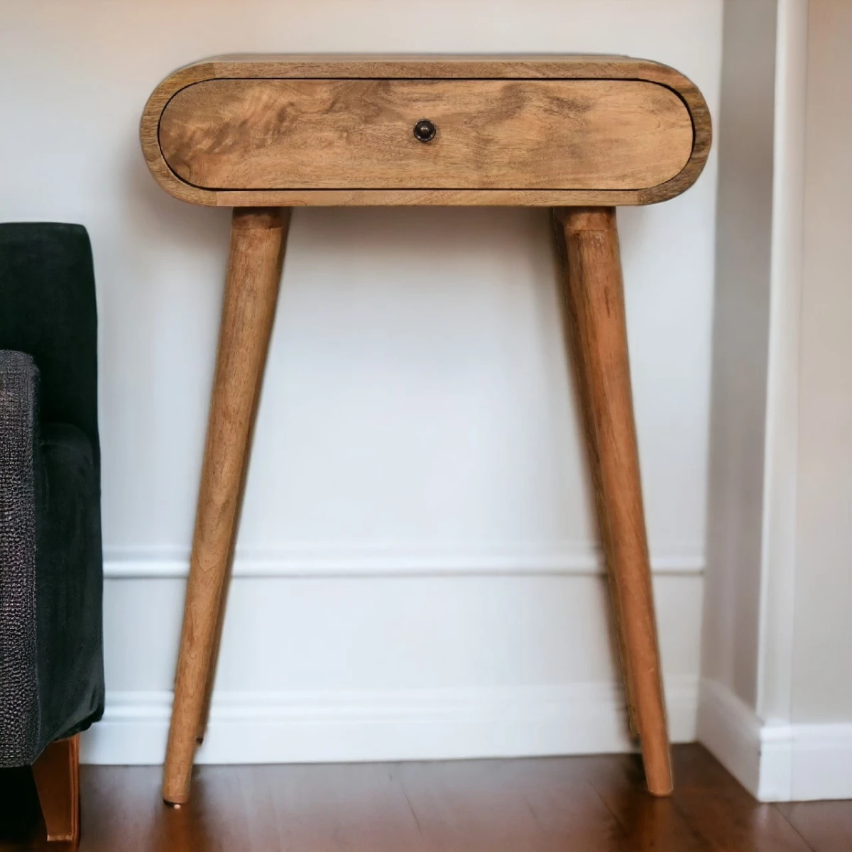 Artisan Furniture Artisan Console Table Mini Mango Wood Round Entry - Console Table