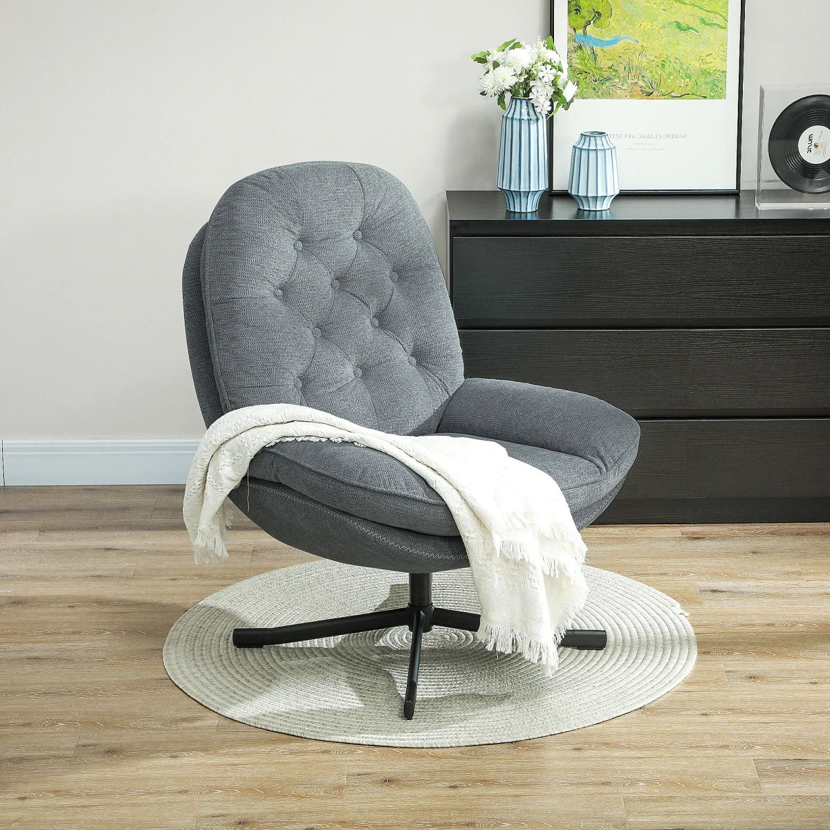 Homcom Accent Chair Medium WaterRepellent Chenille Home by HOMCOM