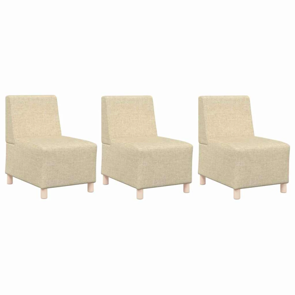 vidaXL VidaXL Modular Sofa Unit 55x74x82 Cm Armless Cream 3Pcs - Sofa