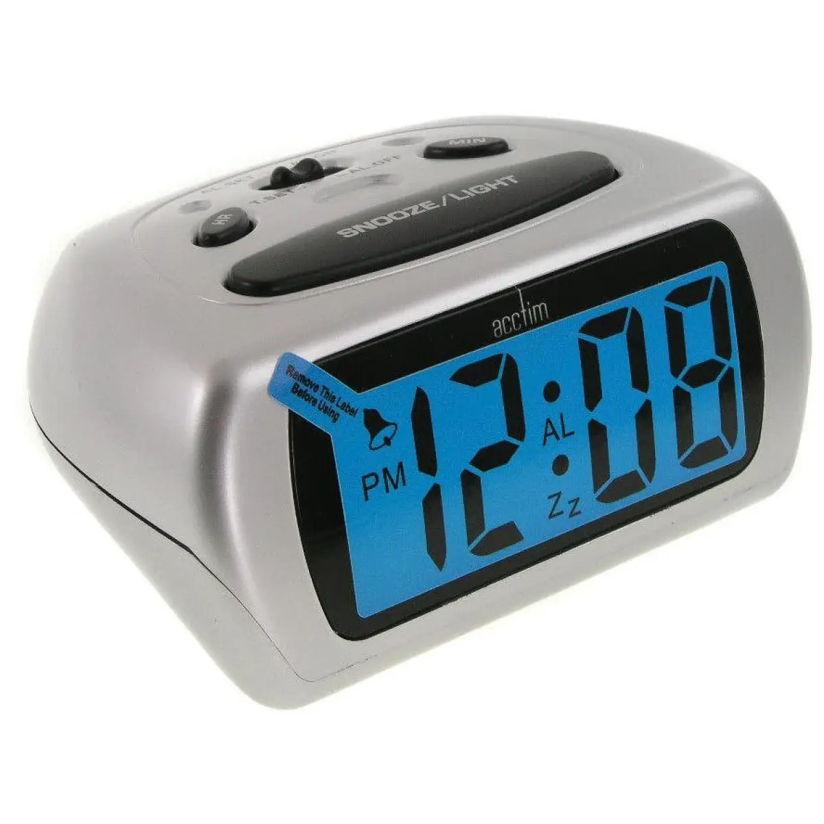 Acctim Acctim Auric Large Lcd Alarm Clock Silver 12340 - Clock