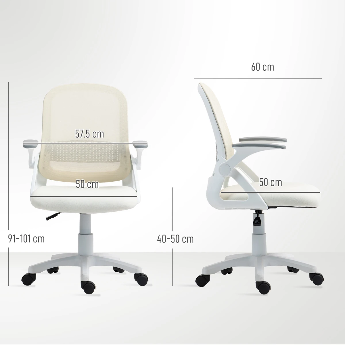 Quality Mesh Office Chair Height FlipArm Home by N/A