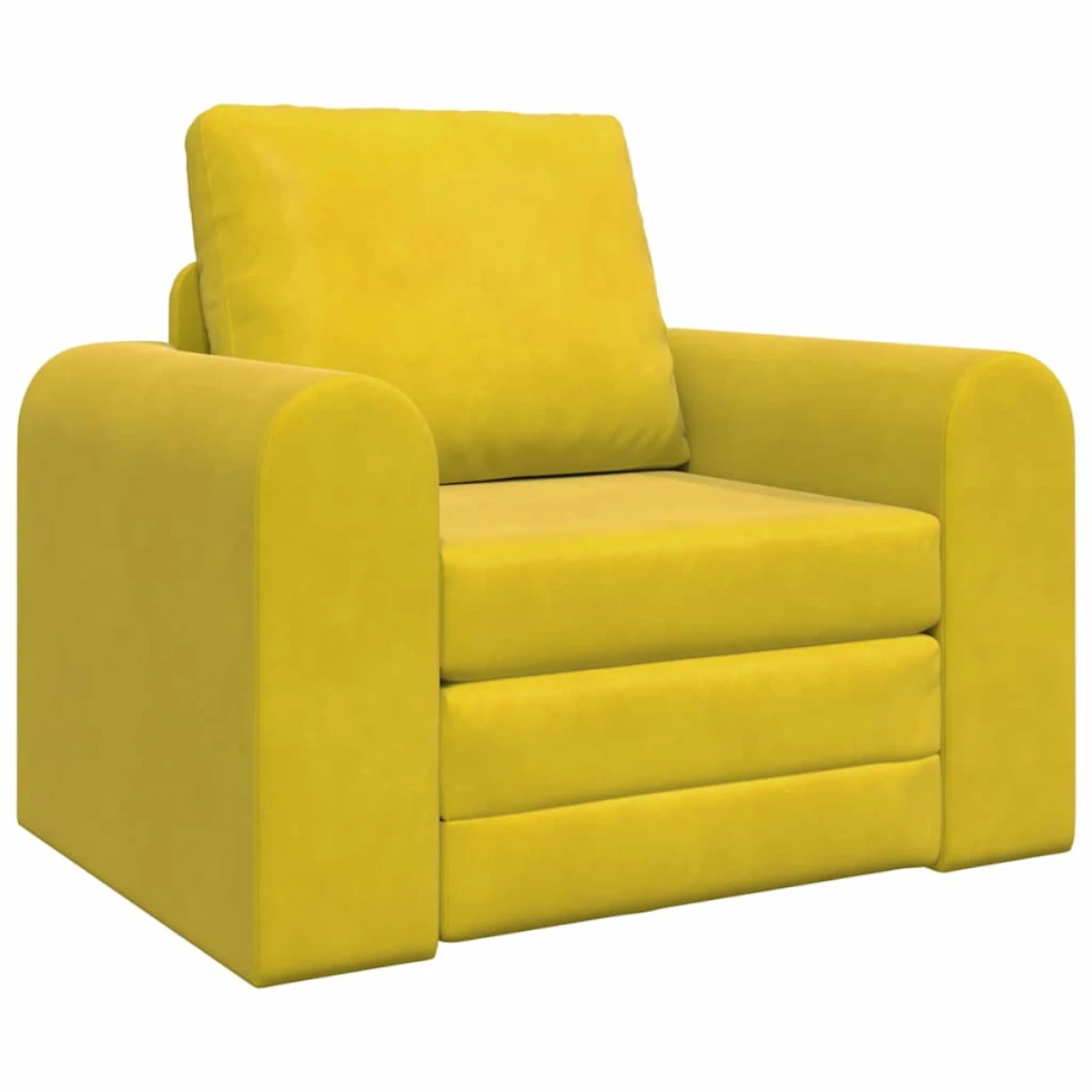 VidaXL Sofa Bed 98x71x83 Cm Velvet Yellow Living Room by vidaXL