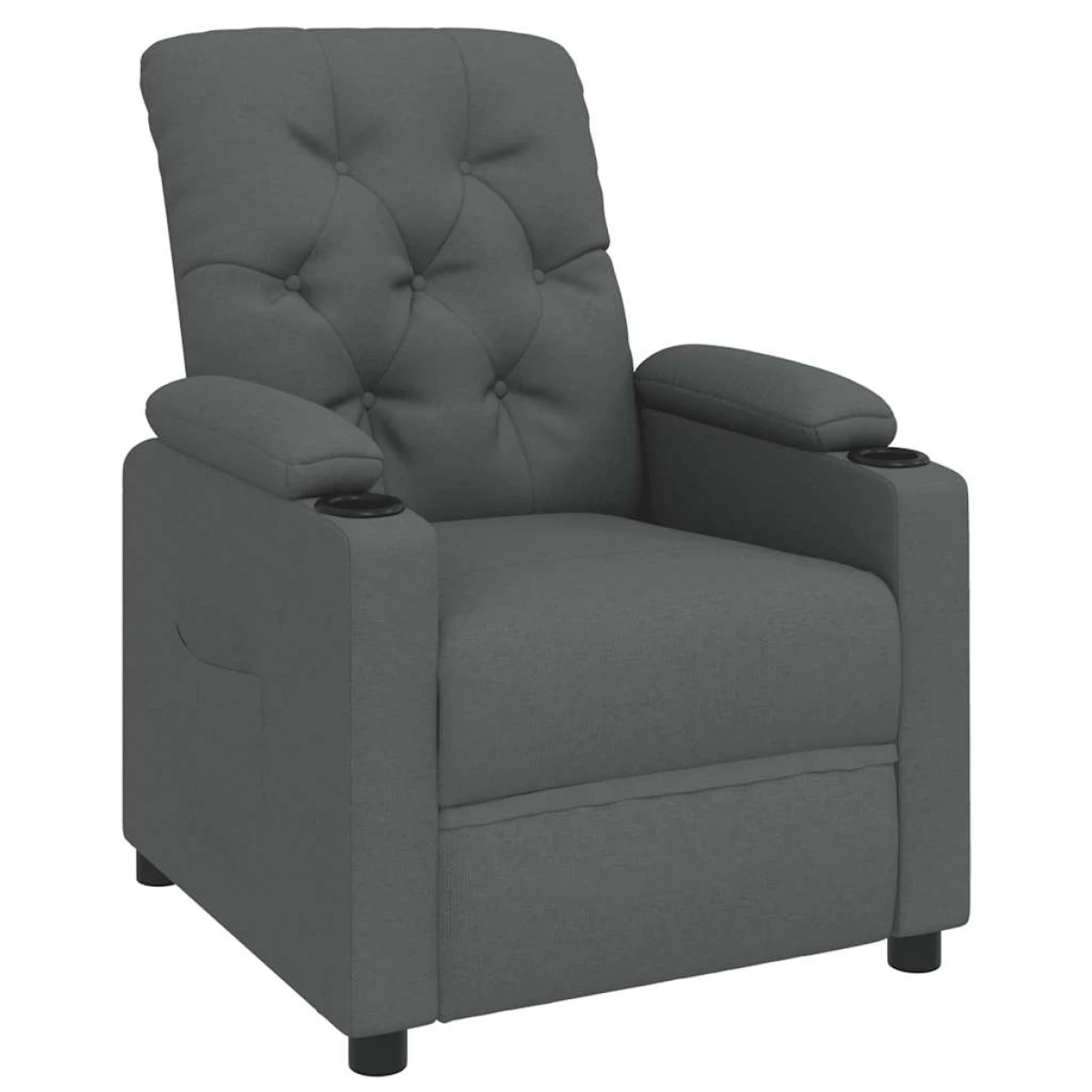 VidaXL Recliner Chair Dark Grey Plush Comfort Living Room by vidaXL