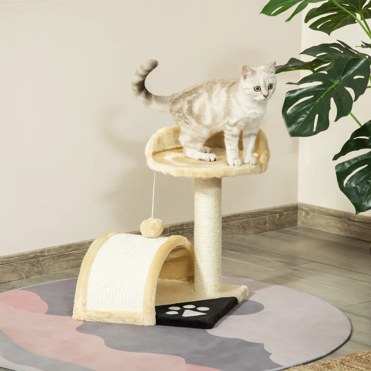 Pawhut Cat Tree Kitten Scratching Scratcher Cosy Sisal Home Play Rest Activity Exercise - Cat Tree
