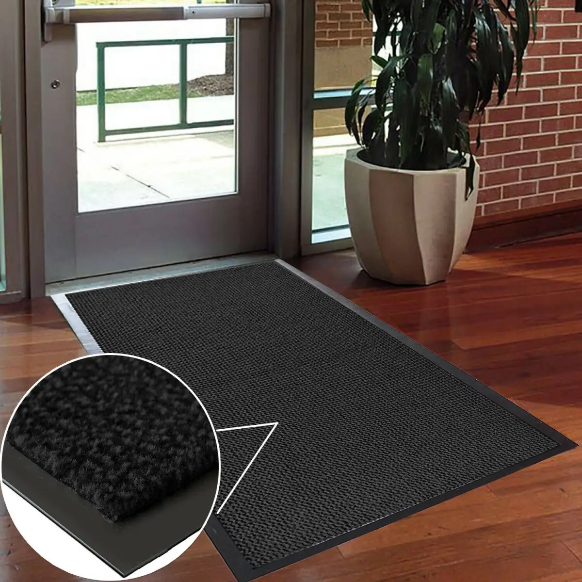 Un-Branded ANTHRACITE Barrier Mat 80cm x 300cm - Rug