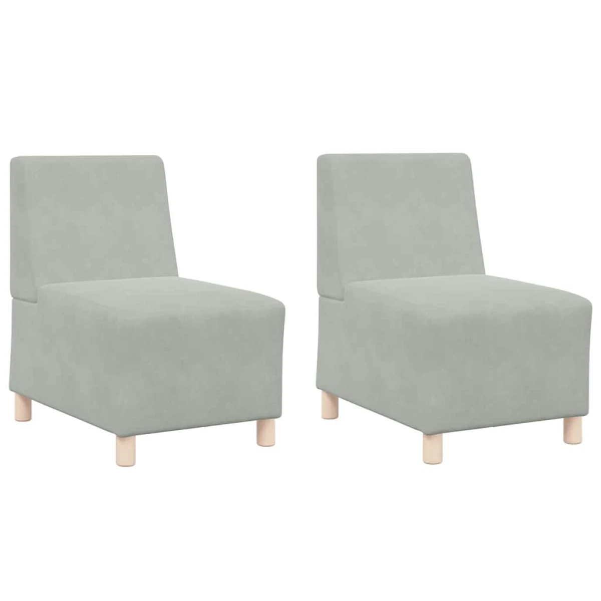 vidaXL VidaXL Armless Modular Sofa 55x74x82 Cm Velvet For Rooms - Sofa