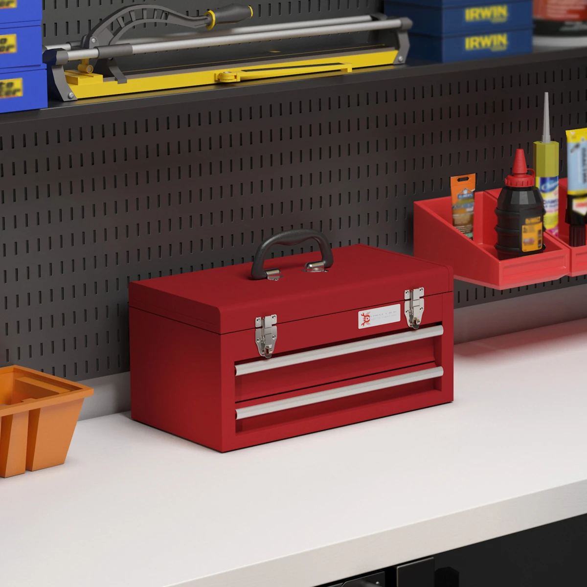 DURHAND Durhand Tool Chest 2-Drawer Ball Bearing DIY - Chest of Drawers