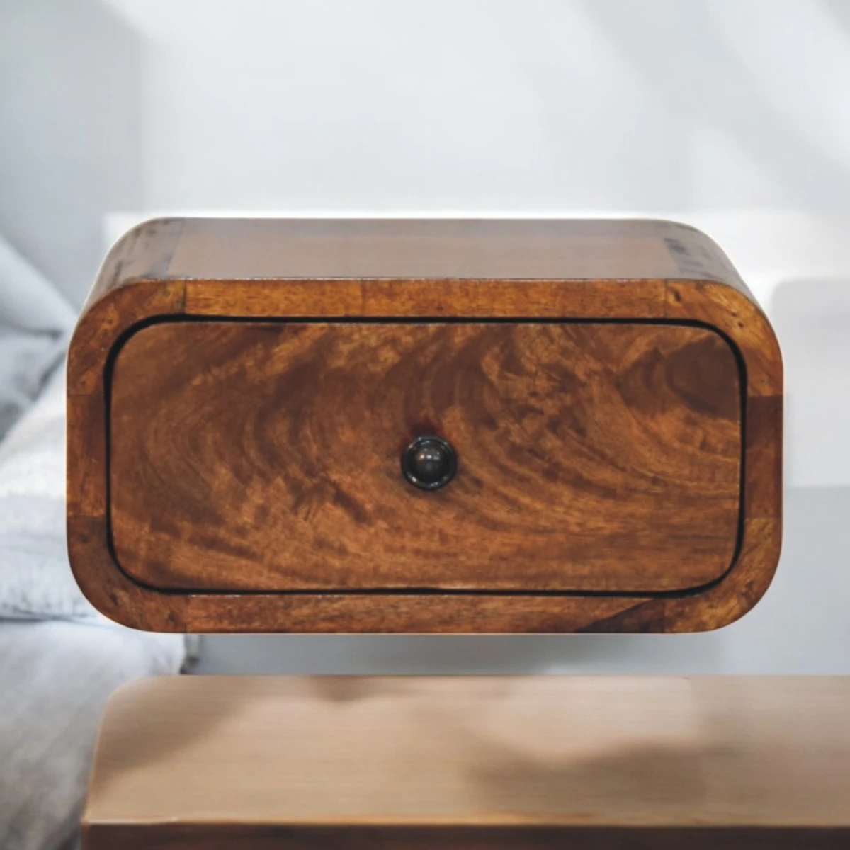 Artisan Furniture Artisan Nightstand Wall Mini Mango Drawer Compact - Bedside Table