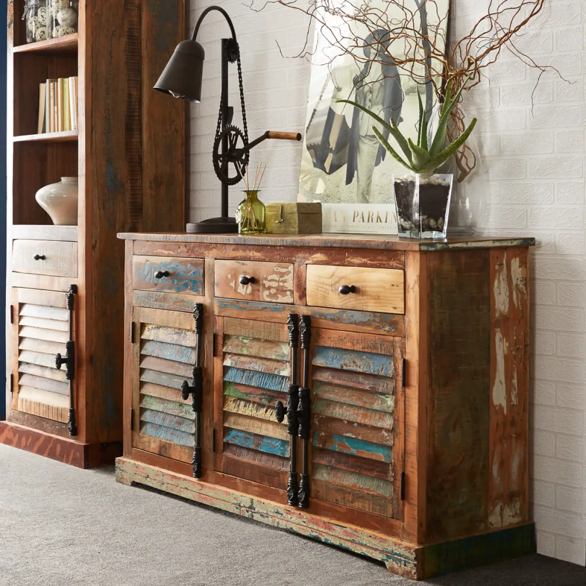 Indian Hub Coastal Large Sideboard - Sideboard