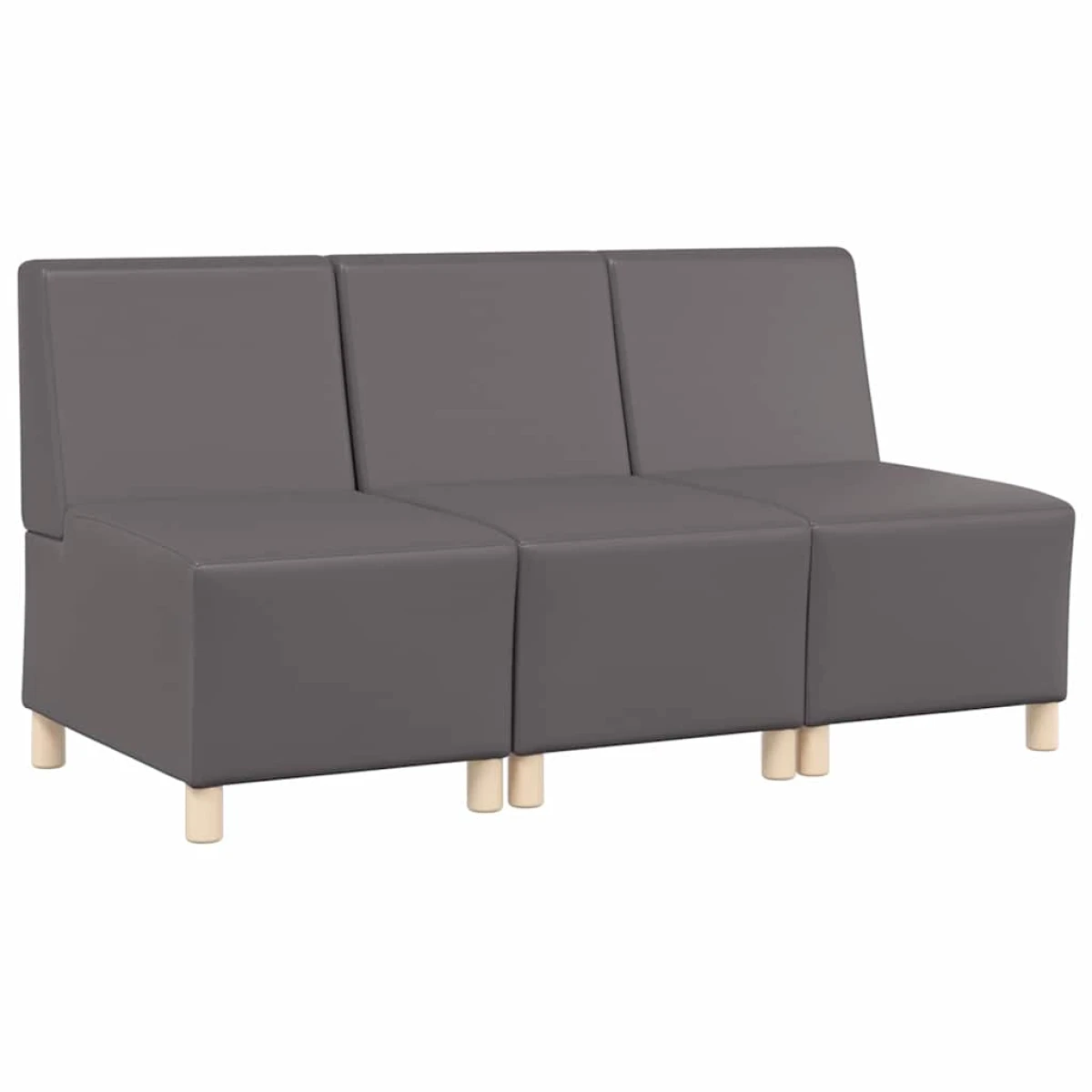 VidaXL Armless Modular Sofa 55x74x82cm Faux Leather Lounge by vidaXL