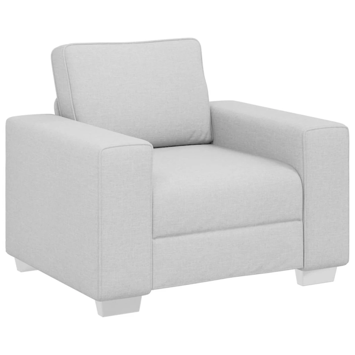 vidaXL VidaXL Sofa 100 by 77 by 82 cm Cloud Grey Fabric Living Room - Sofa