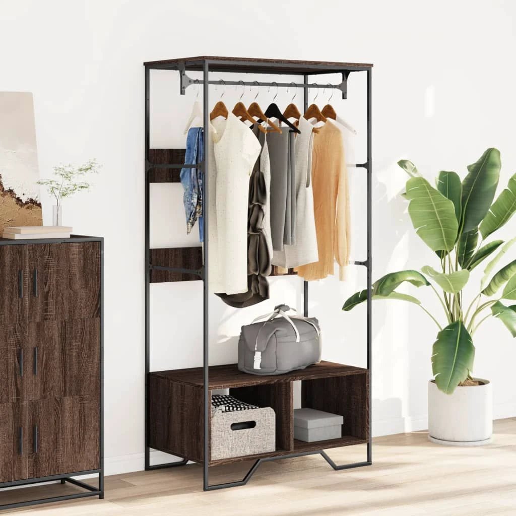 vidaXL vidaXL Wardrobe Black 90x50x180 cm Engineered Wood - Wardrobe
