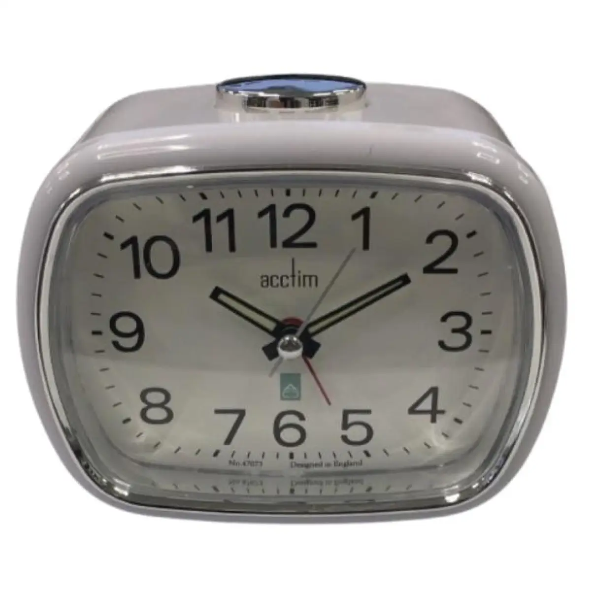 Acctim Acctim Camille Analogue Quartz Luminous Hands Chrome Bezel Alarm Clock White - Clock