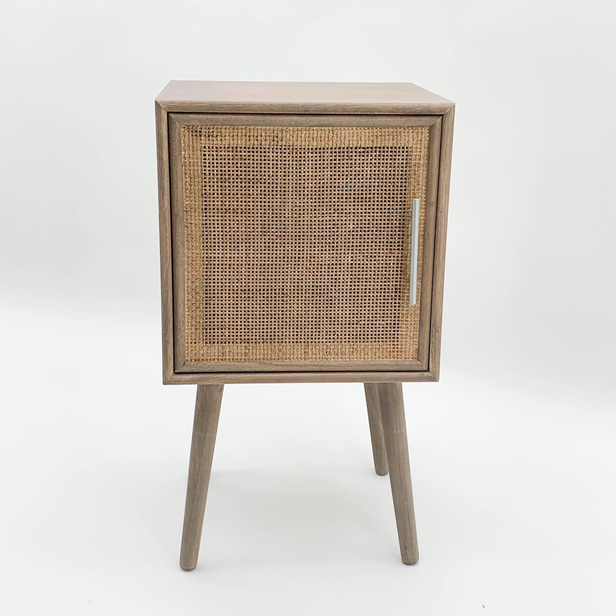 MSL Solid Wood Bedside Table 70cm Cane Front Bedroom - Bedside Table