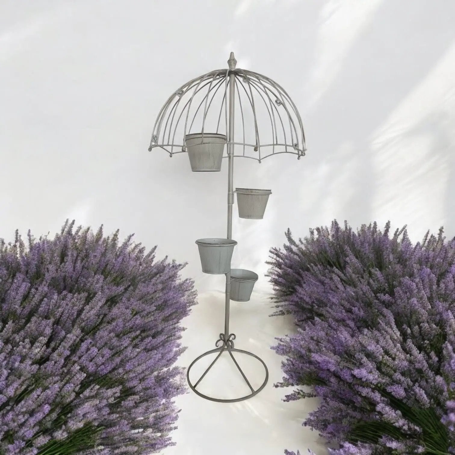 MSL 130CM CREAM METAL GARDEN PLANTER - Planters