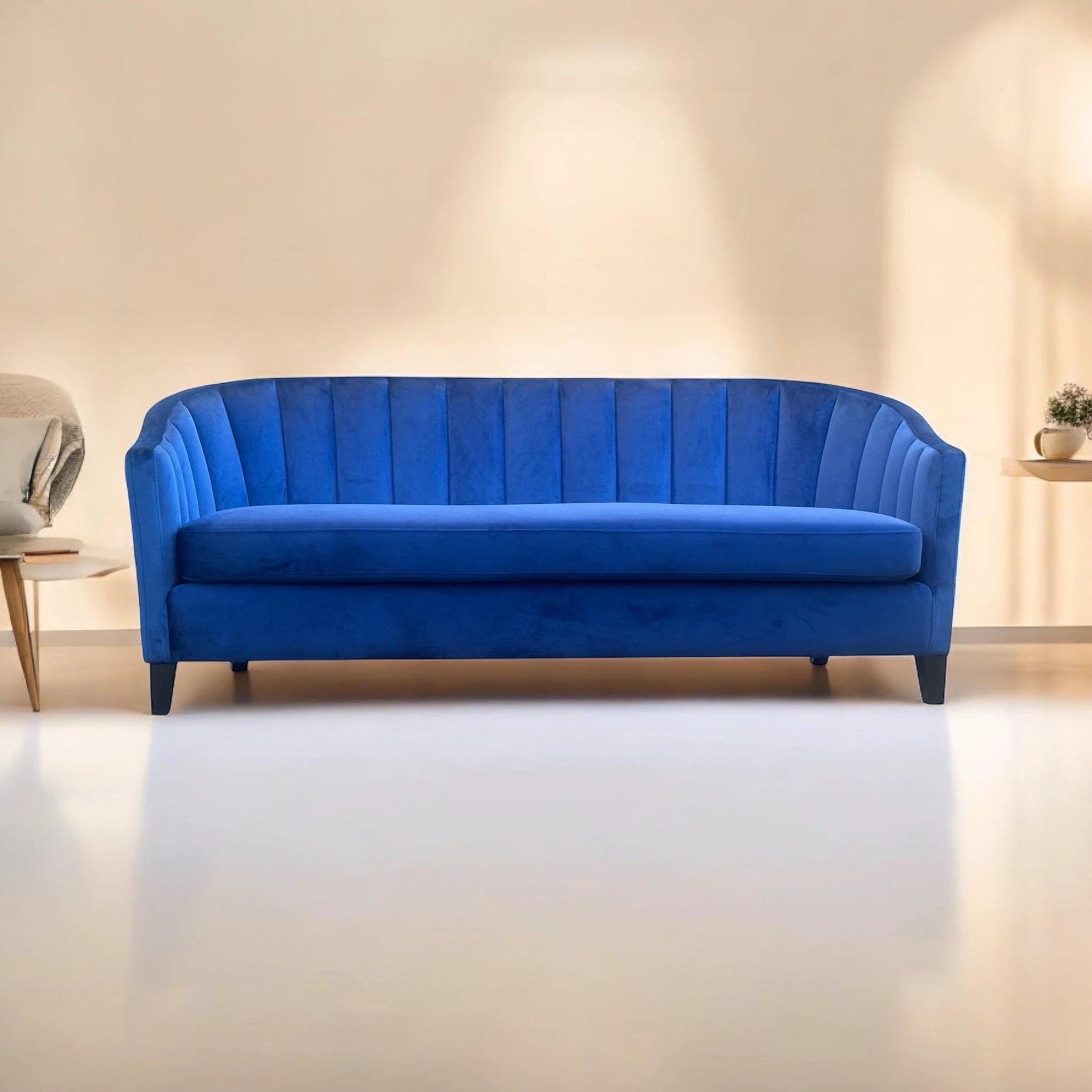Premium Sofa 189cm Velvet Upholstery Plush Cushions Home by MSL