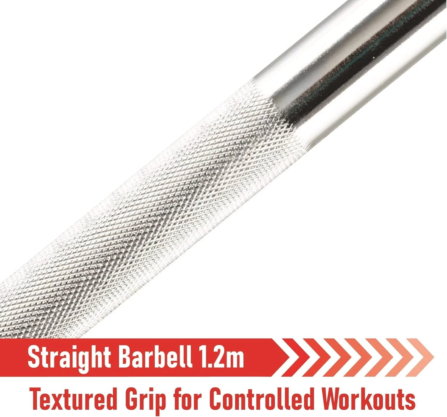 Straight Barbell Bar - 1" Standard 1.2m with Spinlock by Monster Shop