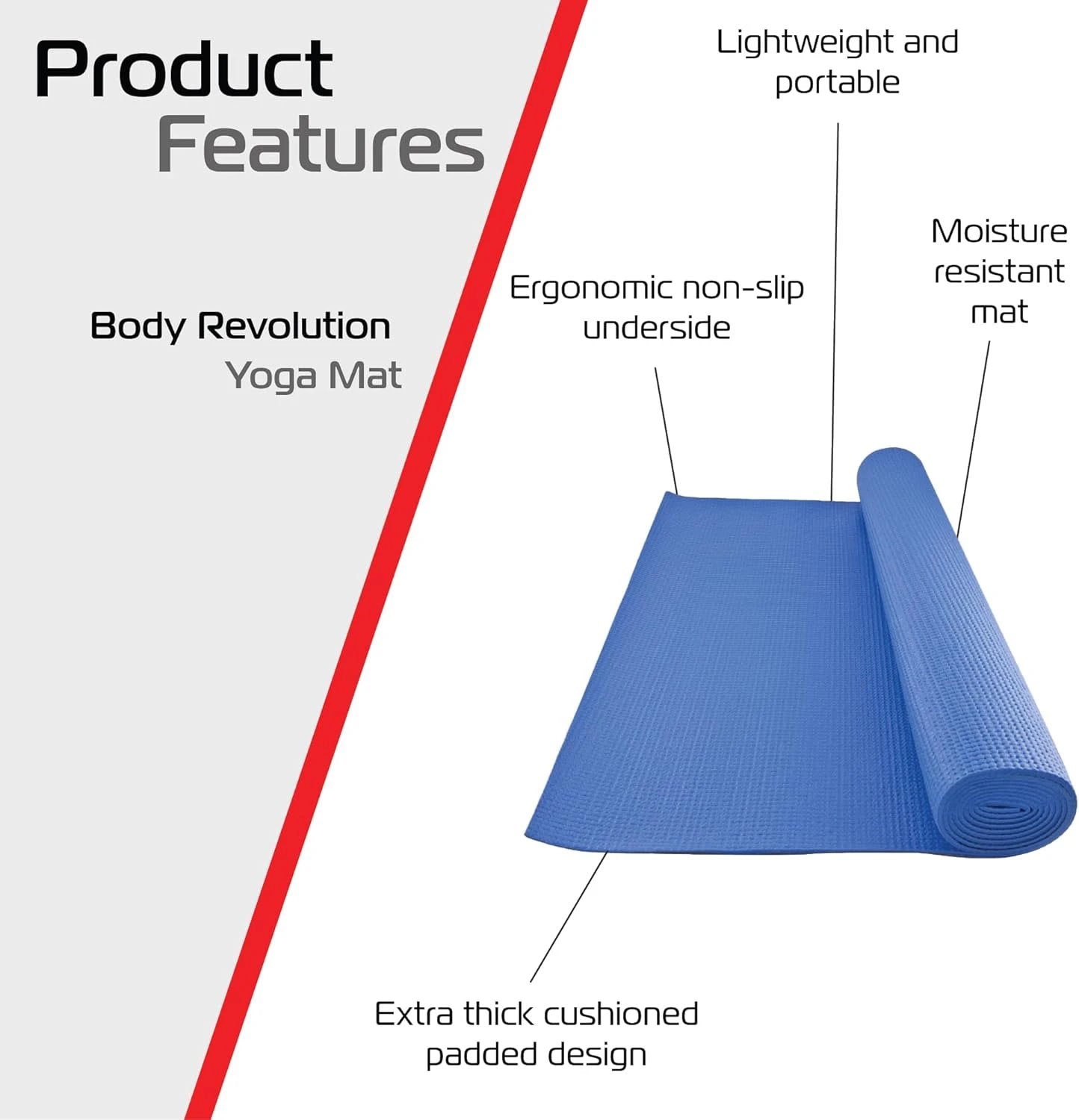 Blue Yoga Mat by Monster Shop