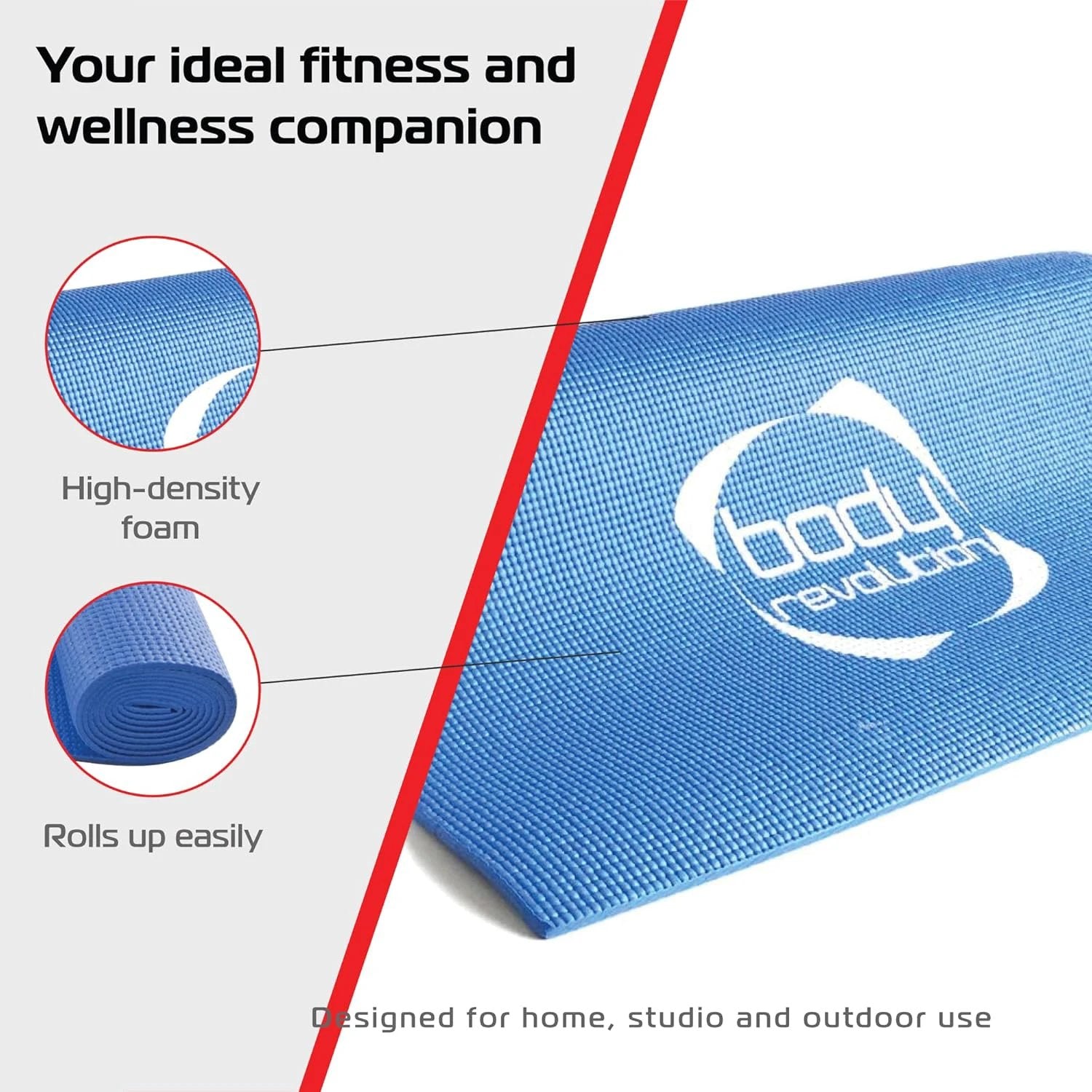 Blue Yoga Mat by Monster Shop