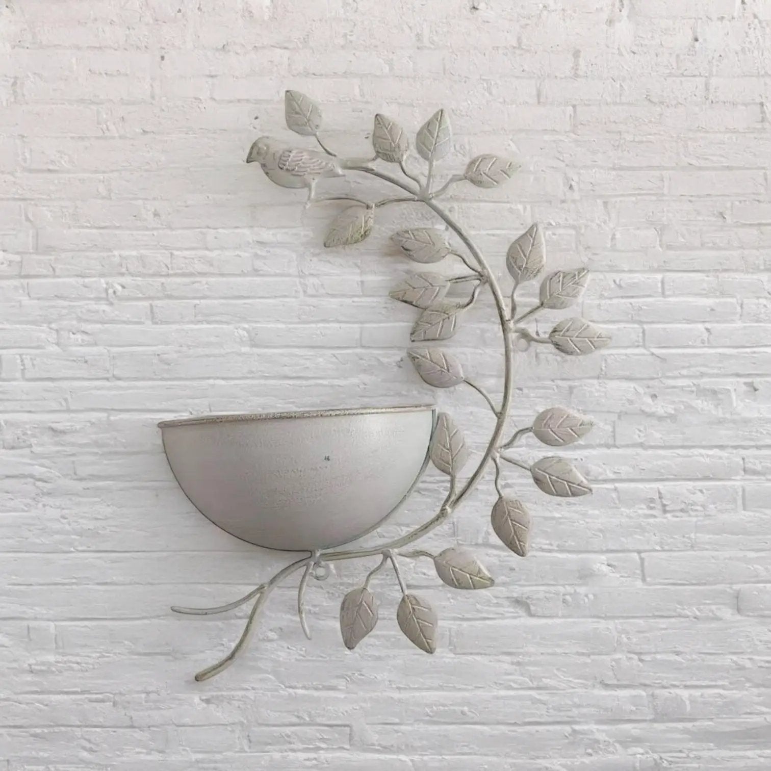MSL 42CM CREAM METAL GARDEN PLANTER - Planters