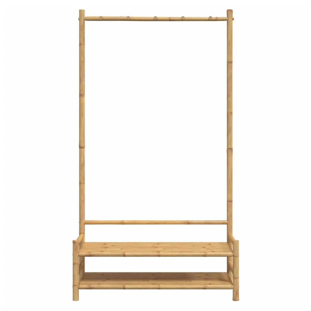 VidaXL Clothes Rack With Shelves 103x40x183 cm Bamboo Durable Construction For Home Organization by vidaXL