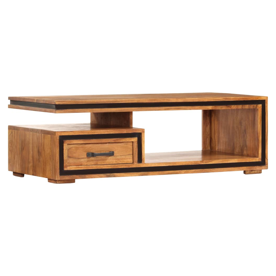 VidaXL Coffee Table 100x45x33 cm Solid Acacia Wood Durable Living Room Furniture by vidaXL