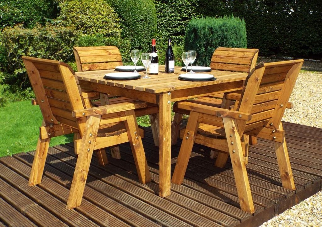 Charles Taylor Trading Four Seater Square Table Set - Garden Table