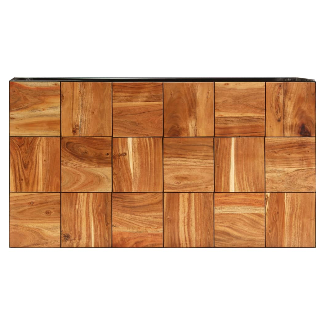 VidaXL Coffee Table 110x60x40 cm Solid Acacia Wood and Steel Construction Living Room by vidaXL