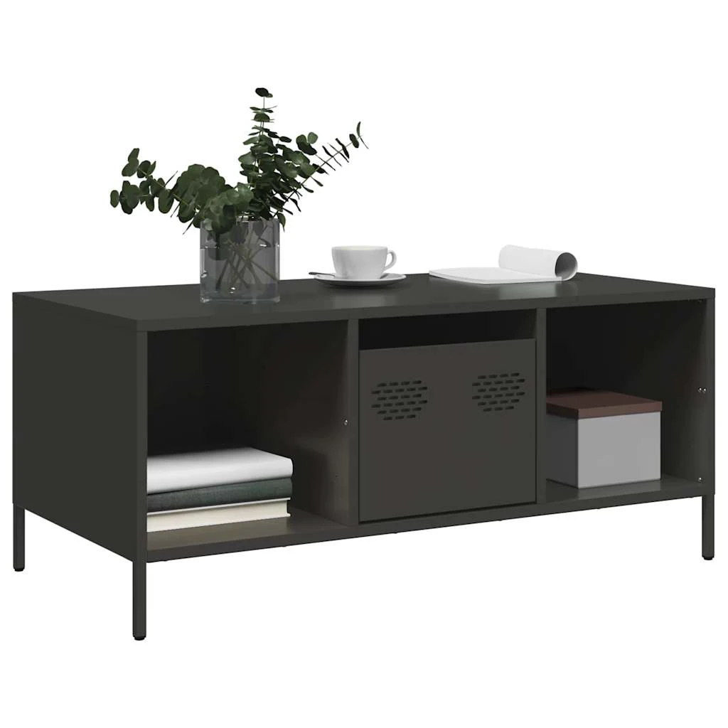 Premium Grade VidaXL Coffee Table 101.5x50x43.5 Cm Cold Rolled Steel For Living Room by vidaXL