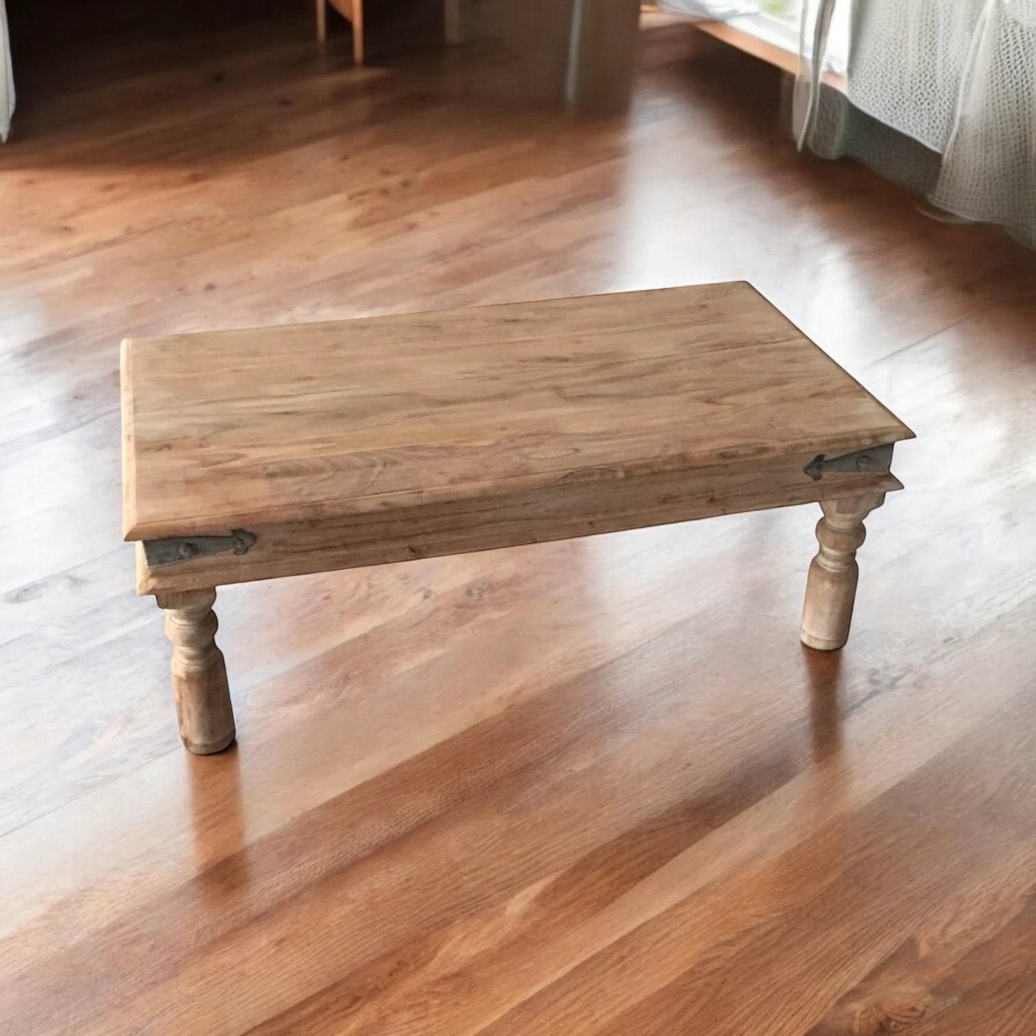 Solid Wood Coffee Table 110cm Durable Living Room by MSL